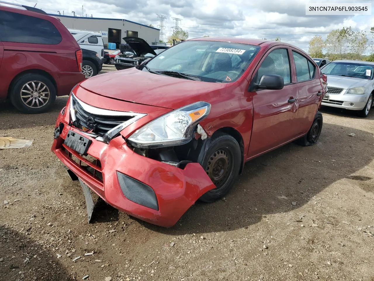 2015 Nissan Versa S VIN: 3N1CN7AP6FL903545 Lot: 72388234