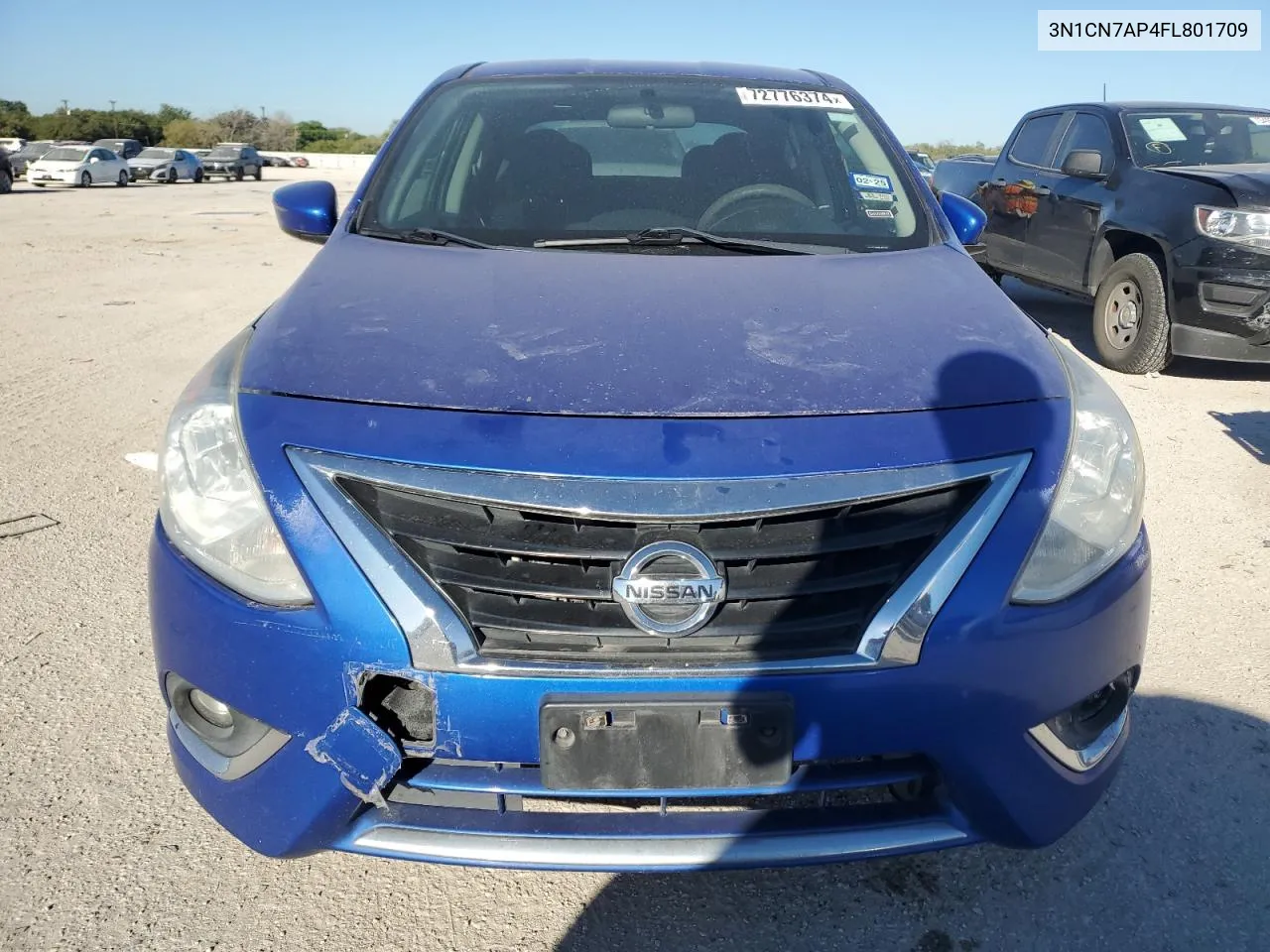 2015 Nissan Versa S VIN: 3N1CN7AP4FL801709 Lot: 72776374