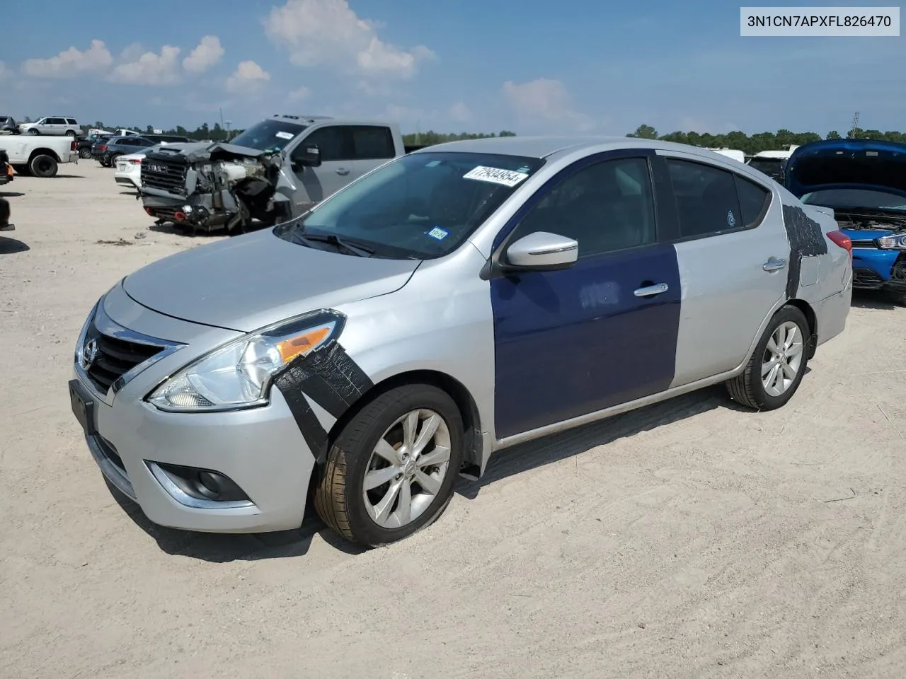 2015 Nissan Versa S VIN: 3N1CN7APXFL826470 Lot: 72934954