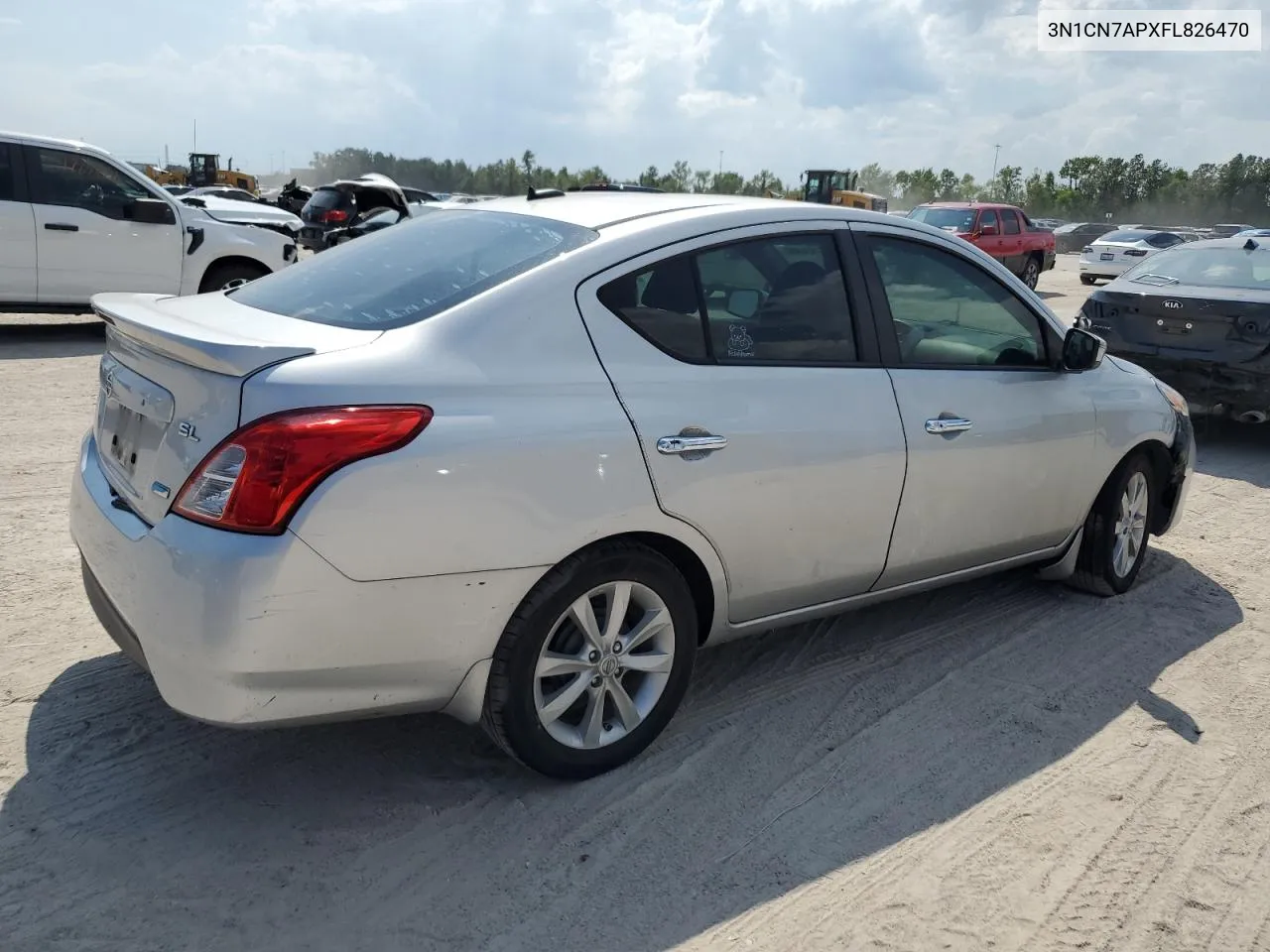 2015 Nissan Versa S VIN: 3N1CN7APXFL826470 Lot: 72934954