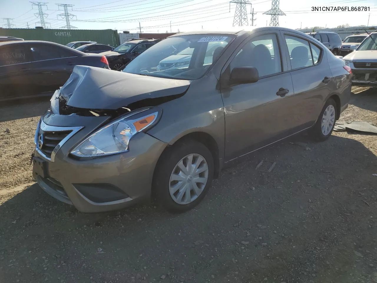 2015 Nissan Versa S VIN: 3N1CN7AP6FL868781 Lot: 73787724