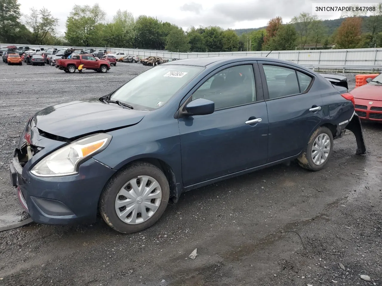 2015 Nissan Versa S VIN: 3N1CN7AP0FL847988 Lot: 73940934