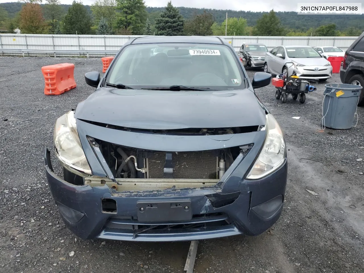 2015 Nissan Versa S VIN: 3N1CN7AP0FL847988 Lot: 73940934