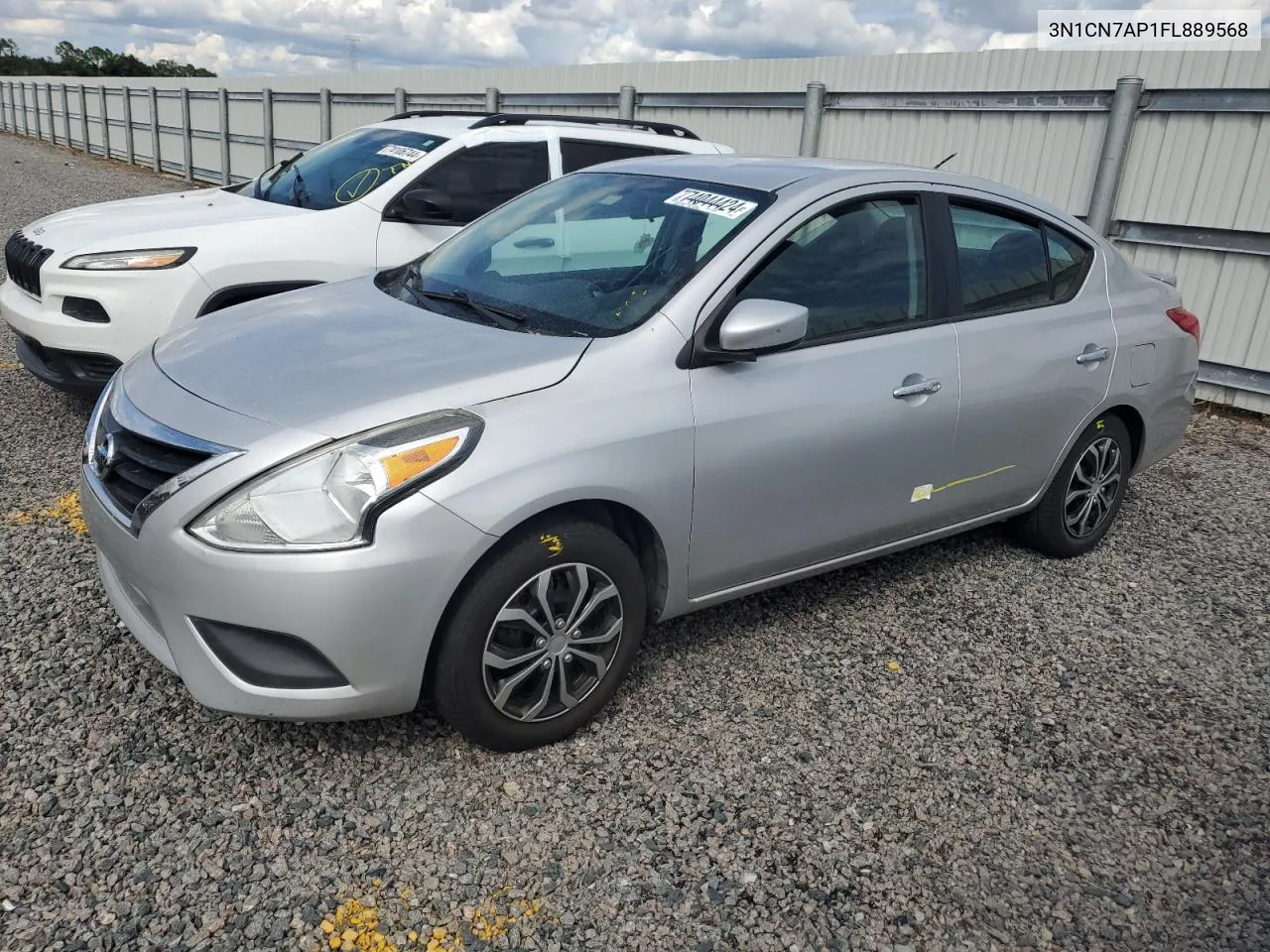 2015 Nissan Versa S VIN: 3N1CN7AP1FL889568 Lot: 74044424