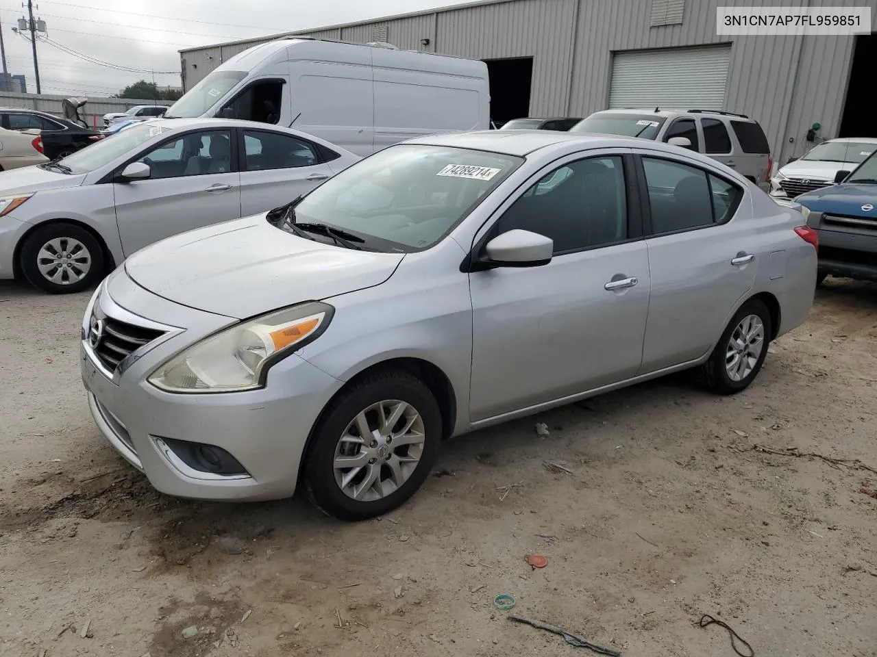 2015 Nissan Versa S VIN: 3N1CN7AP7FL959851 Lot: 74289214