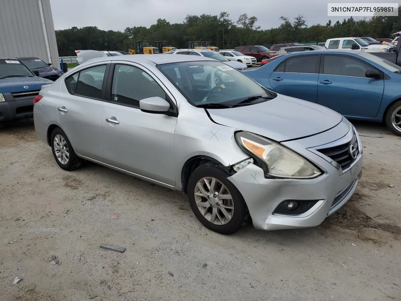 2015 Nissan Versa S VIN: 3N1CN7AP7FL959851 Lot: 74289214