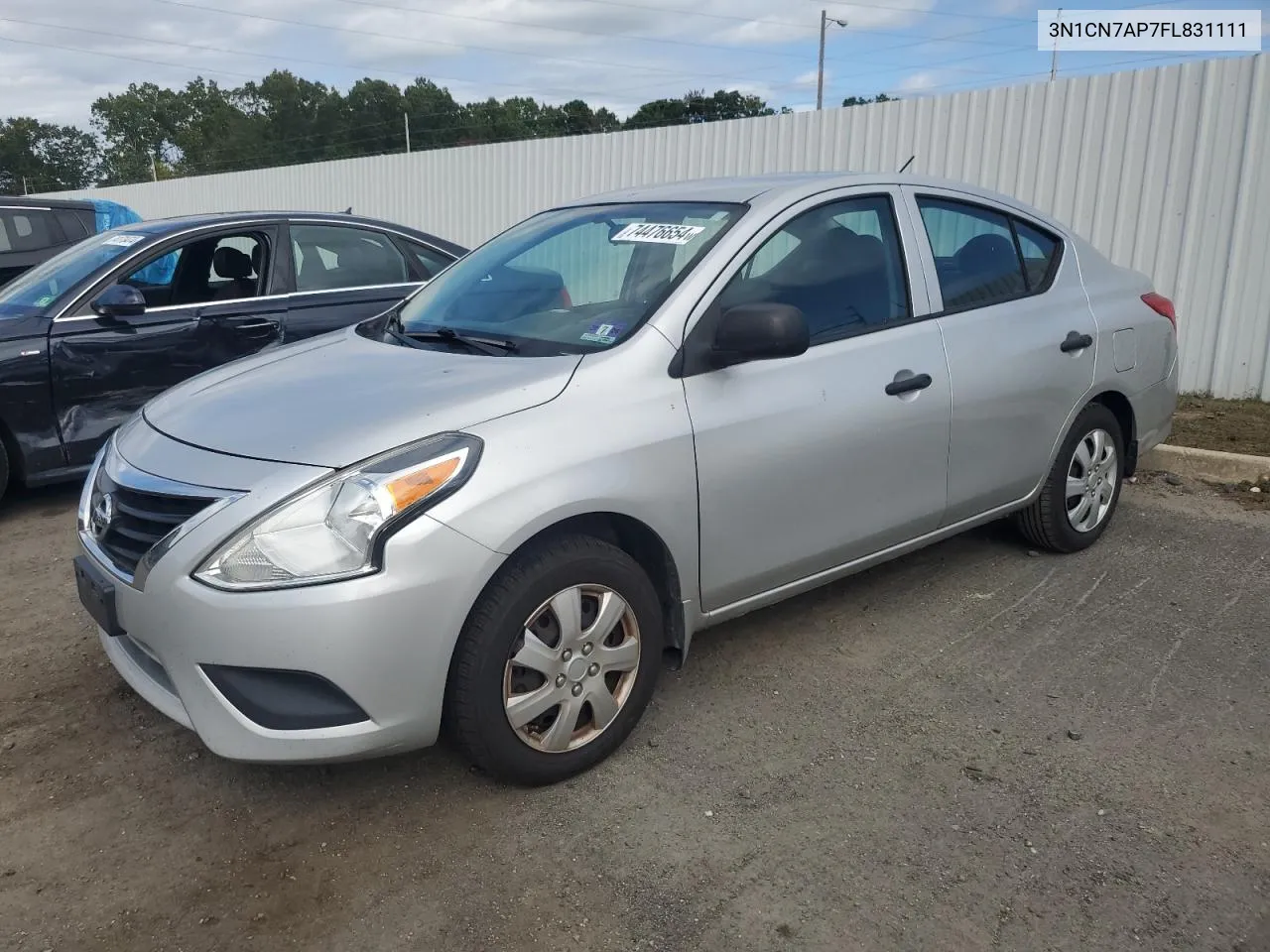 2015 Nissan Versa S VIN: 3N1CN7AP7FL831111 Lot: 74476654