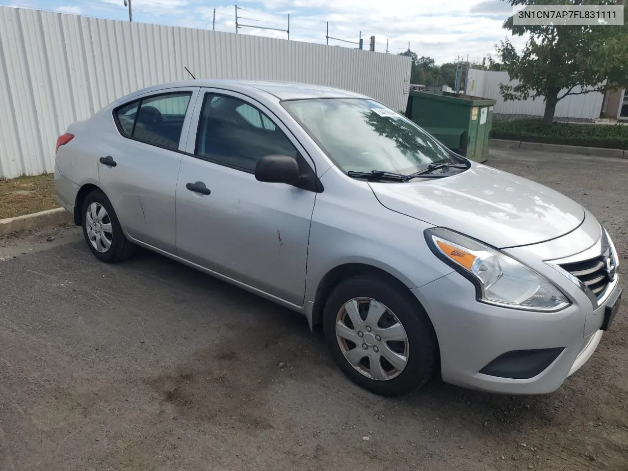 2015 Nissan Versa S VIN: 3N1CN7AP7FL831111 Lot: 74476654