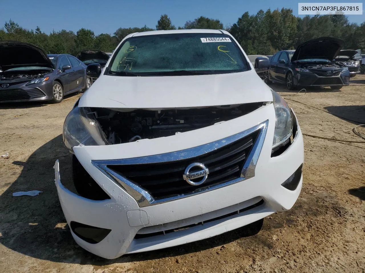 2015 Nissan Versa S VIN: 3N1CN7AP3FL867815 Lot: 74885544