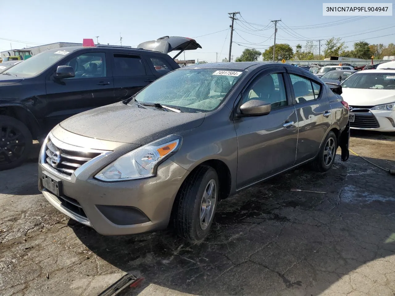 2015 Nissan Versa S VIN: 3N1CN7AP9FL904947 Lot: 74917584