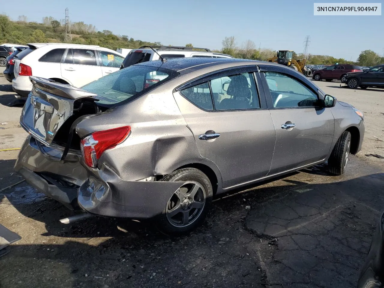 2015 Nissan Versa S VIN: 3N1CN7AP9FL904947 Lot: 74917584