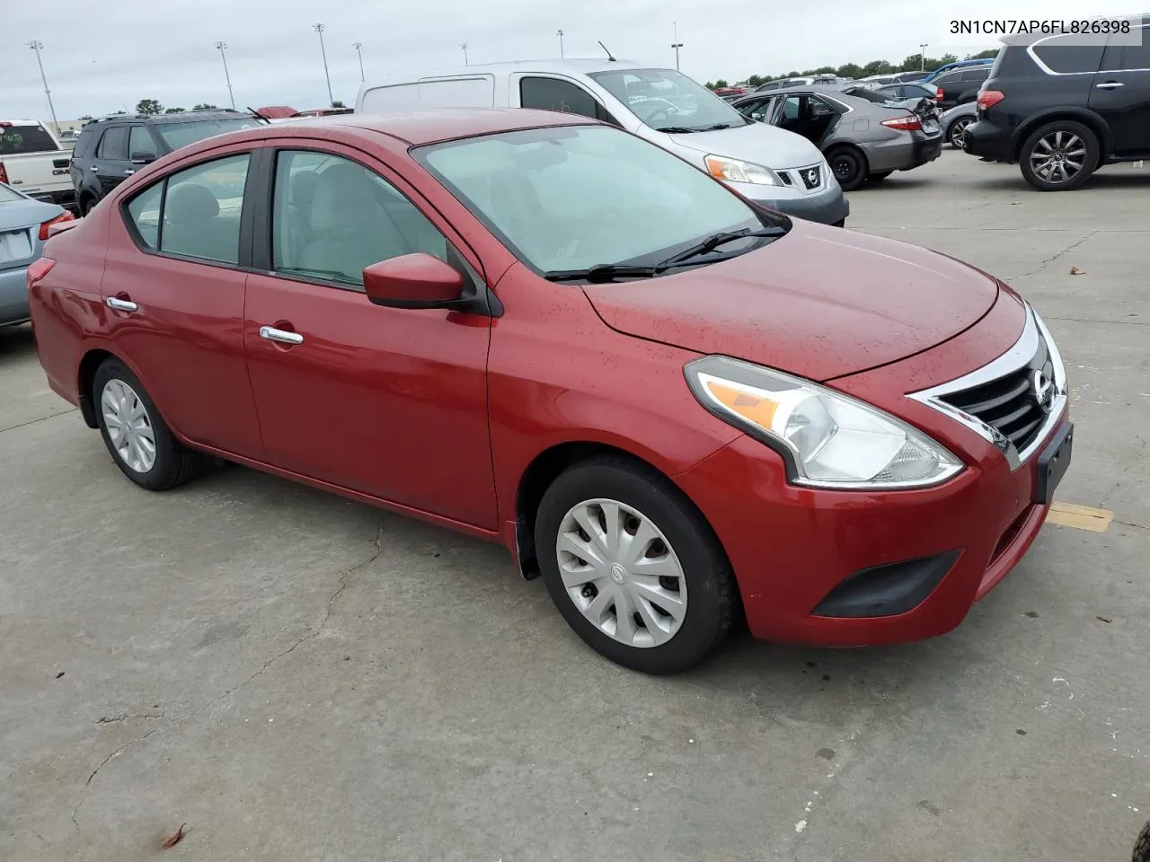 2015 Nissan Versa S VIN: 3N1CN7AP6FL826398 Lot: 75032184