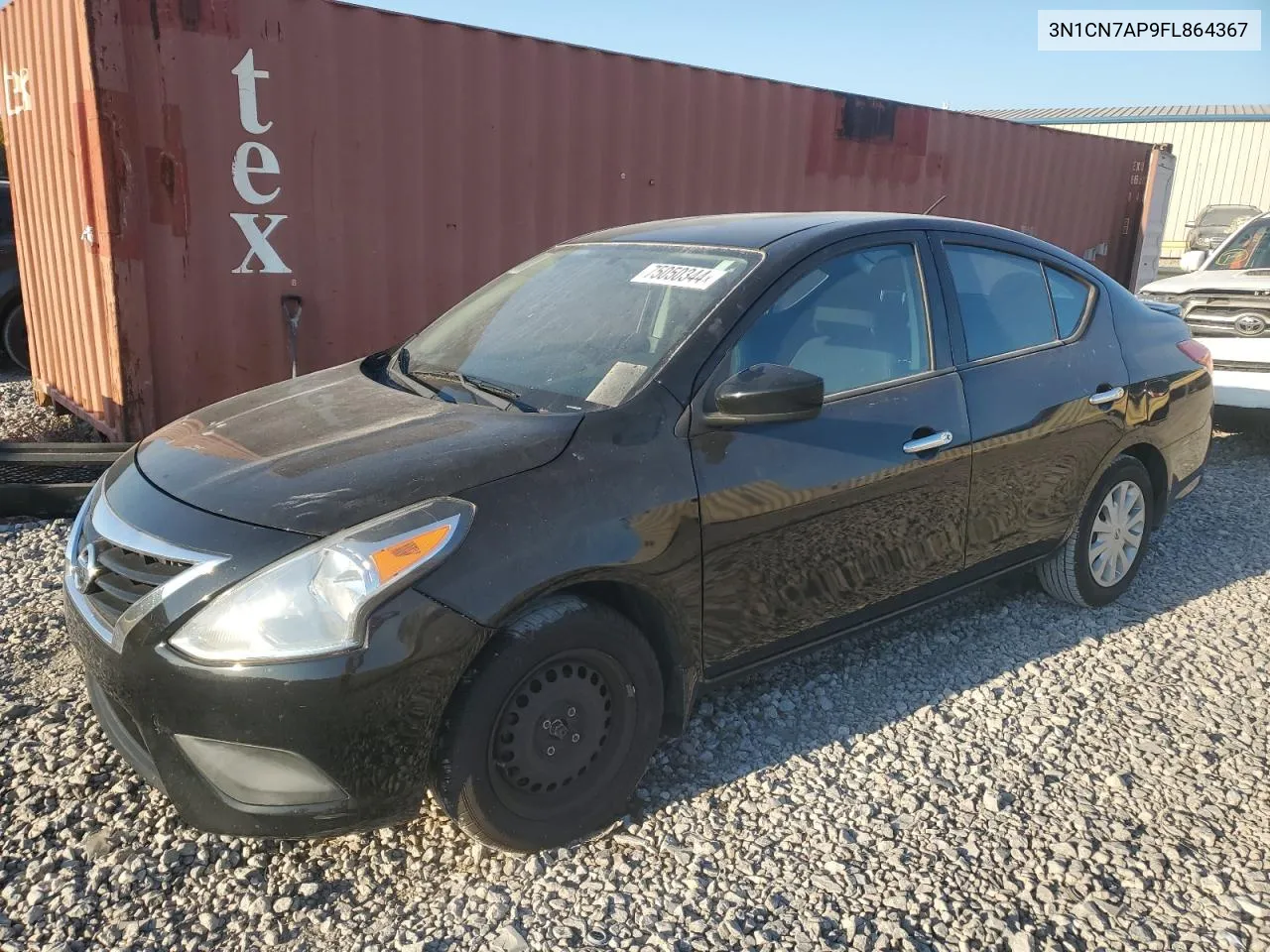 2015 Nissan Versa S VIN: 3N1CN7AP9FL864367 Lot: 75050344