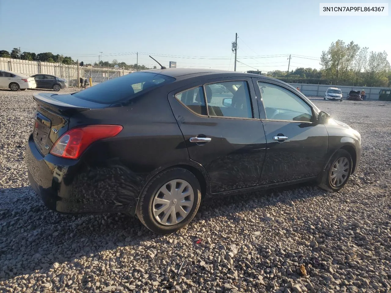 2015 Nissan Versa S VIN: 3N1CN7AP9FL864367 Lot: 75050344