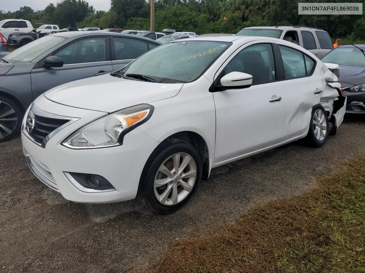 2015 Nissan Versa S VIN: 3N1CN7AP4FL869038 Lot: 75447304