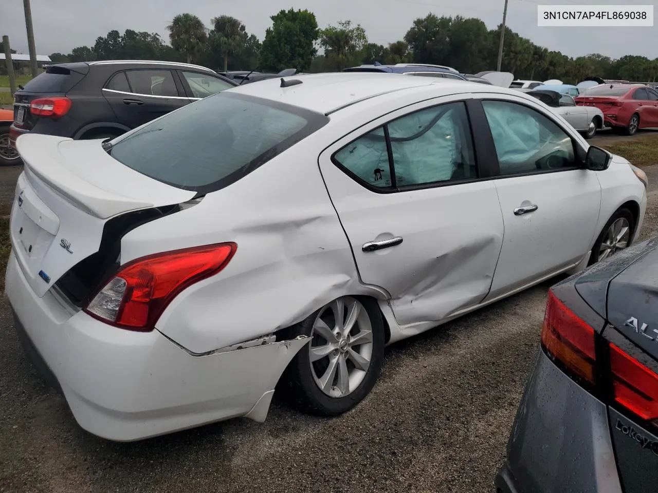 2015 Nissan Versa S VIN: 3N1CN7AP4FL869038 Lot: 75447304