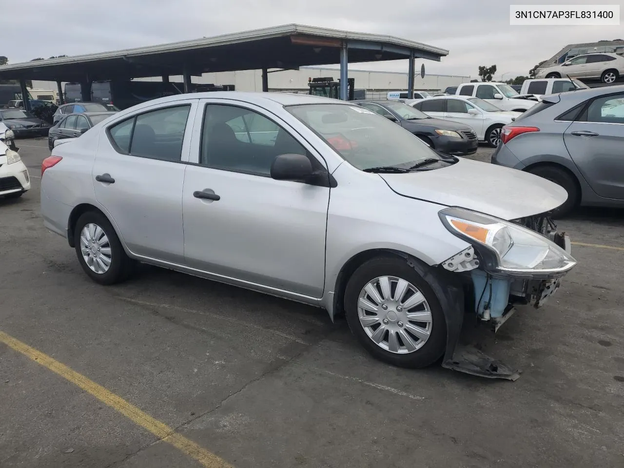 2015 Nissan Versa S VIN: 3N1CN7AP3FL831400 Lot: 75520324