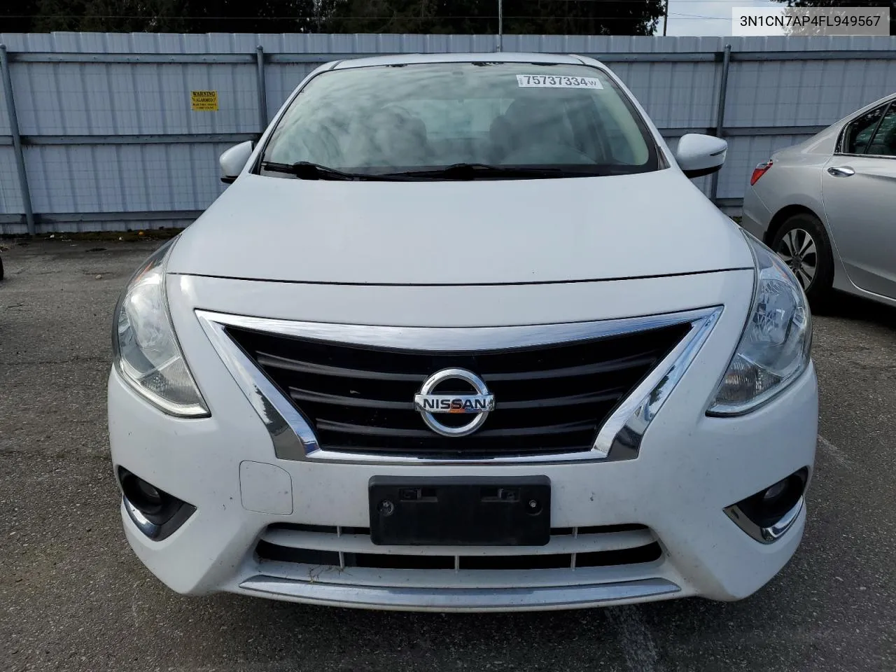 2015 Nissan Versa S VIN: 3N1CN7AP4FL949567 Lot: 75737334