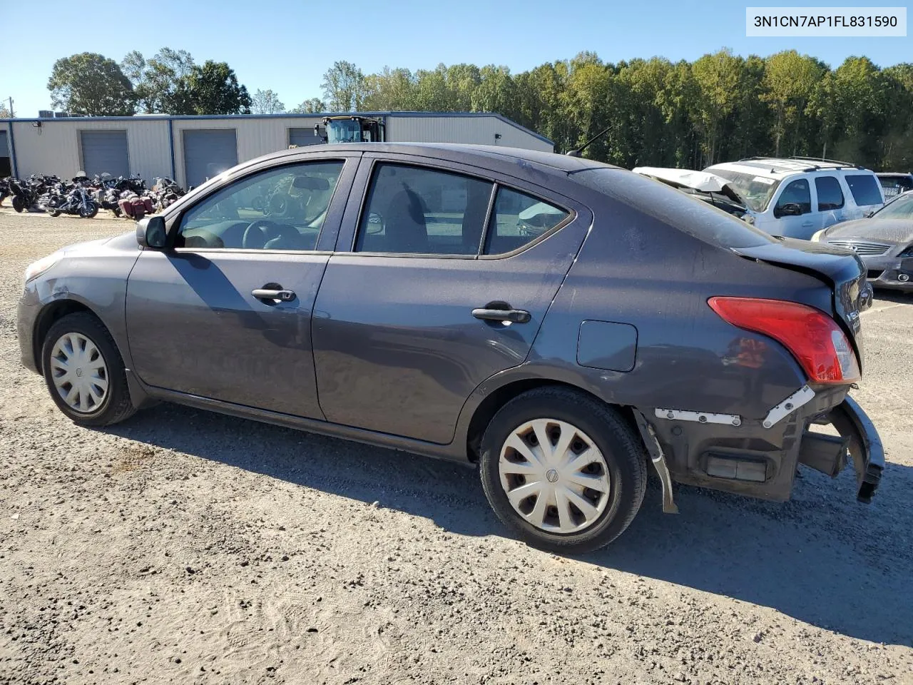 2015 Nissan Versa S VIN: 3N1CN7AP1FL831590 Lot: 75792434