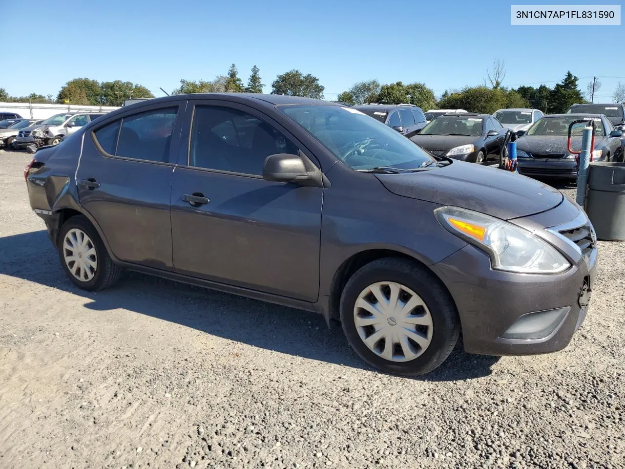 2015 Nissan Versa S VIN: 3N1CN7AP1FL831590 Lot: 75792434