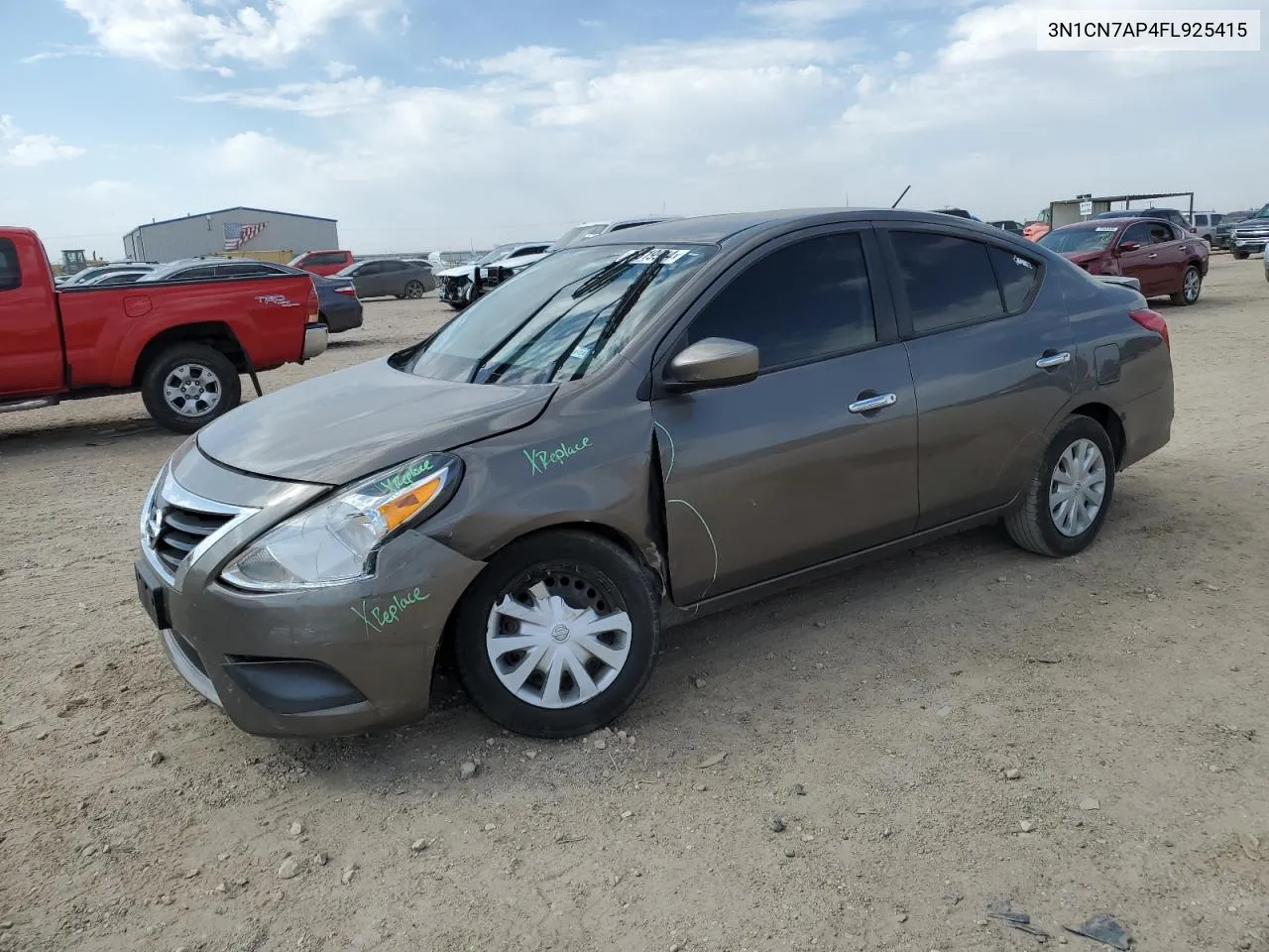 2015 Nissan Versa S VIN: 3N1CN7AP4FL925415 Lot: 76319914