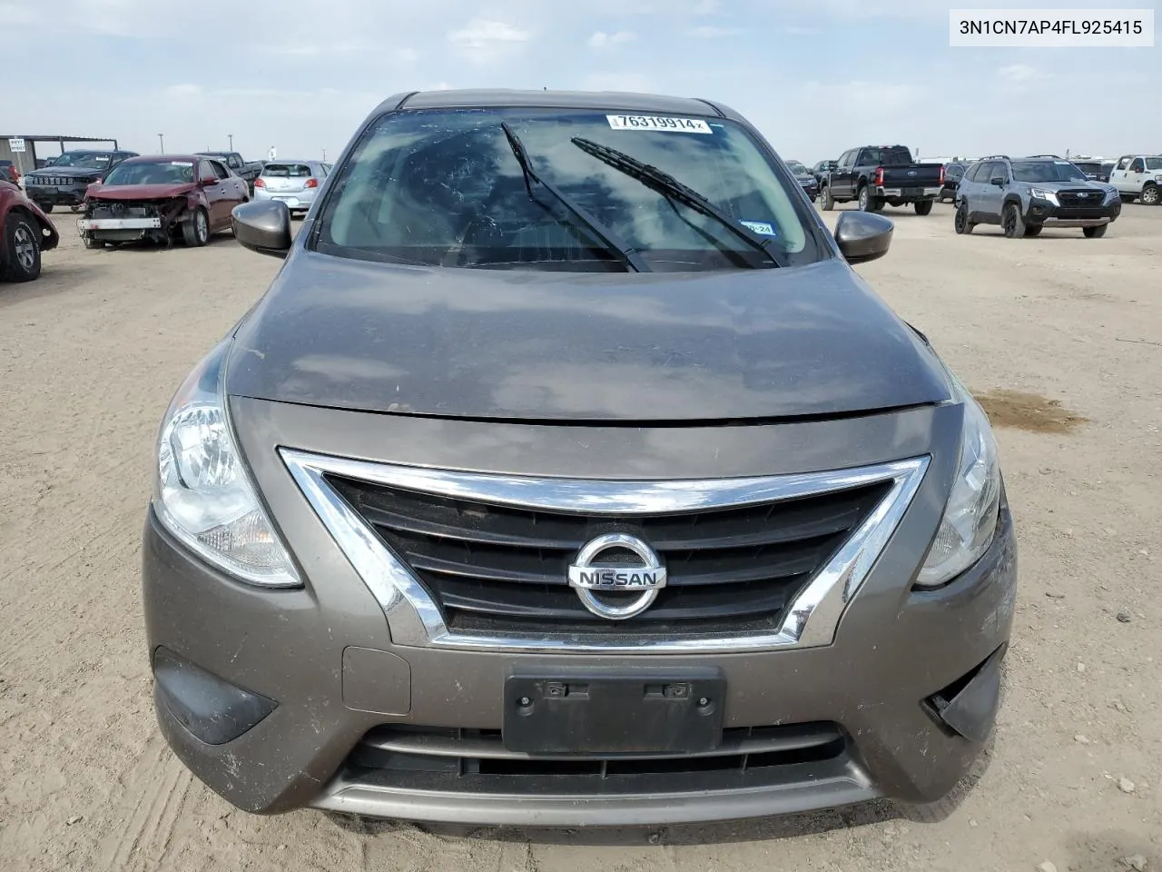 2015 Nissan Versa S VIN: 3N1CN7AP4FL925415 Lot: 76319914