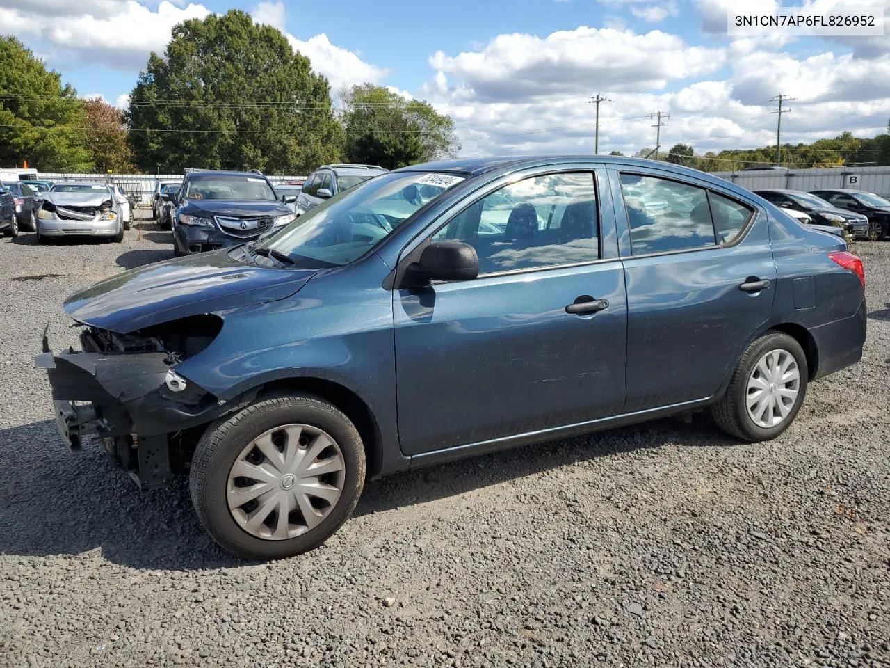 2015 Nissan Versa S VIN: 3N1CN7AP6FL826952 Lot: 76348924