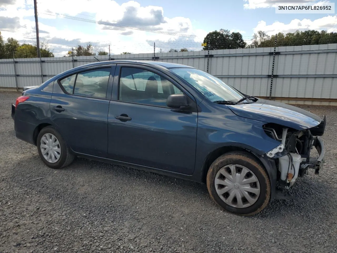 2015 Nissan Versa S VIN: 3N1CN7AP6FL826952 Lot: 76348924