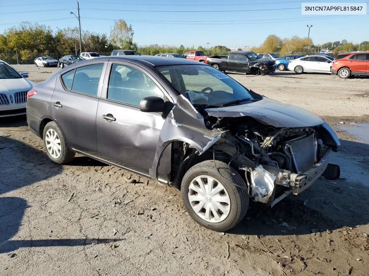 2015 Nissan Versa S VIN: 3N1CN7AP9FL815847 Lot: 76428914