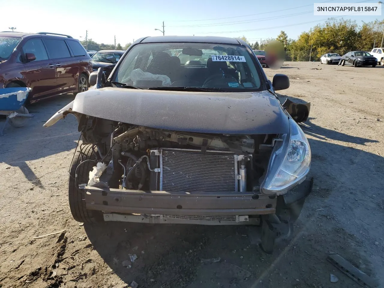 2015 Nissan Versa S VIN: 3N1CN7AP9FL815847 Lot: 76428914