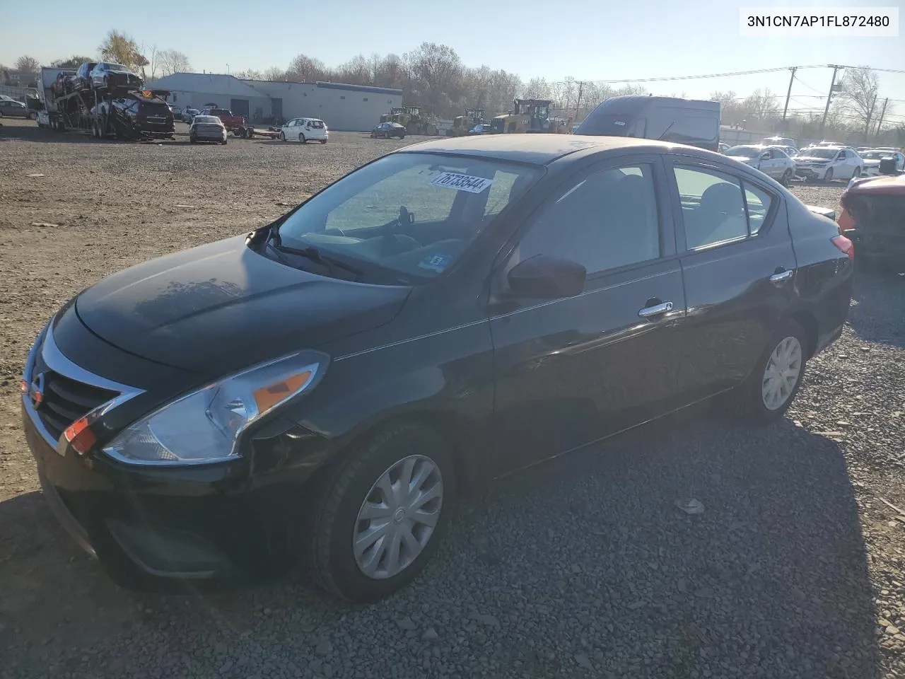 2015 Nissan Versa S VIN: 3N1CN7AP1FL872480 Lot: 76733544