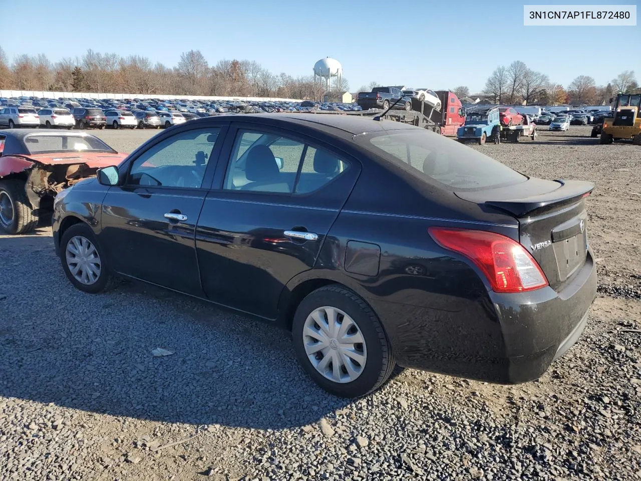 2015 Nissan Versa S VIN: 3N1CN7AP1FL872480 Lot: 76733544