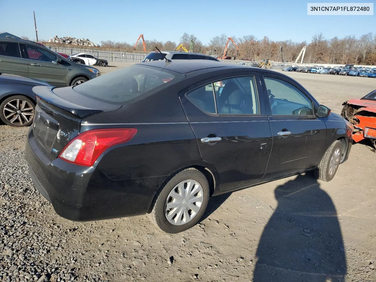 2015 Nissan Versa S VIN: 3N1CN7AP1FL872480 Lot: 76733544