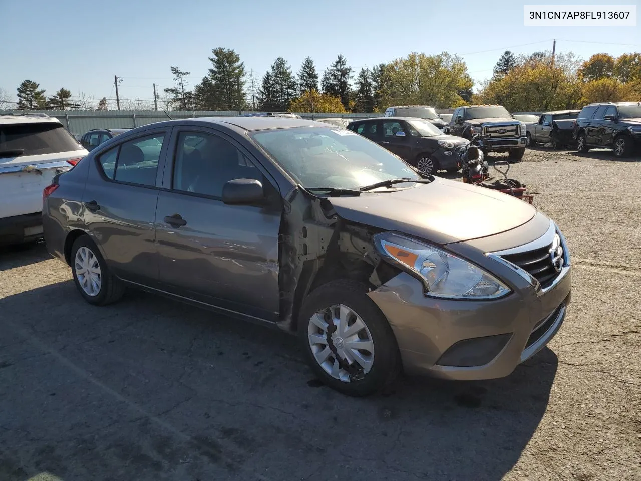 2015 Nissan Versa S VIN: 3N1CN7AP8FL913607 Lot: 77163264