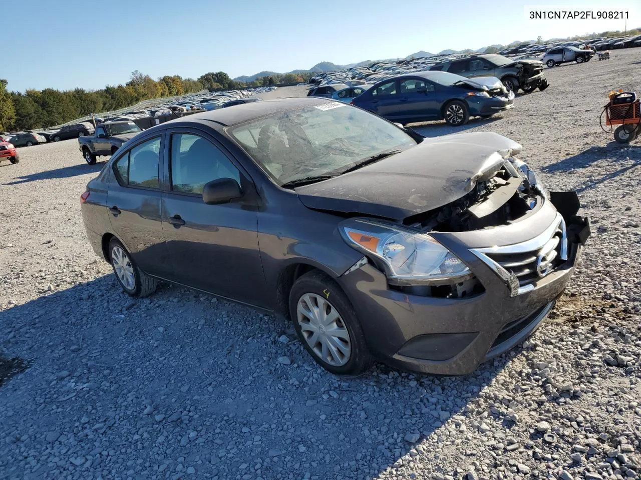 2015 Nissan Versa S VIN: 3N1CN7AP2FL908211 Lot: 77229564