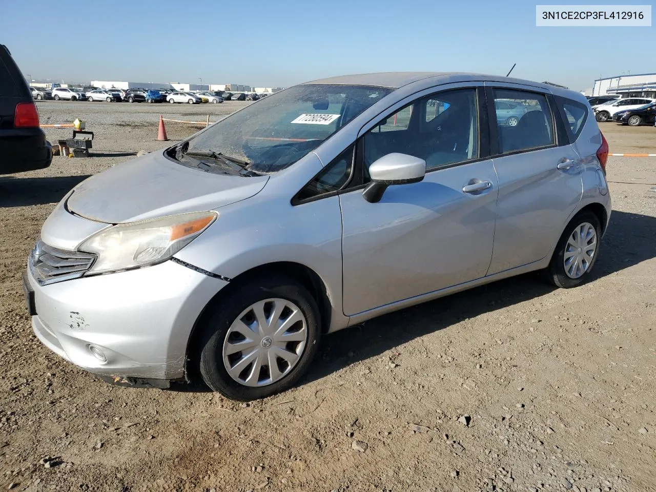 2015 Nissan Versa Note S VIN: 3N1CE2CP3FL412916 Lot: 77280594