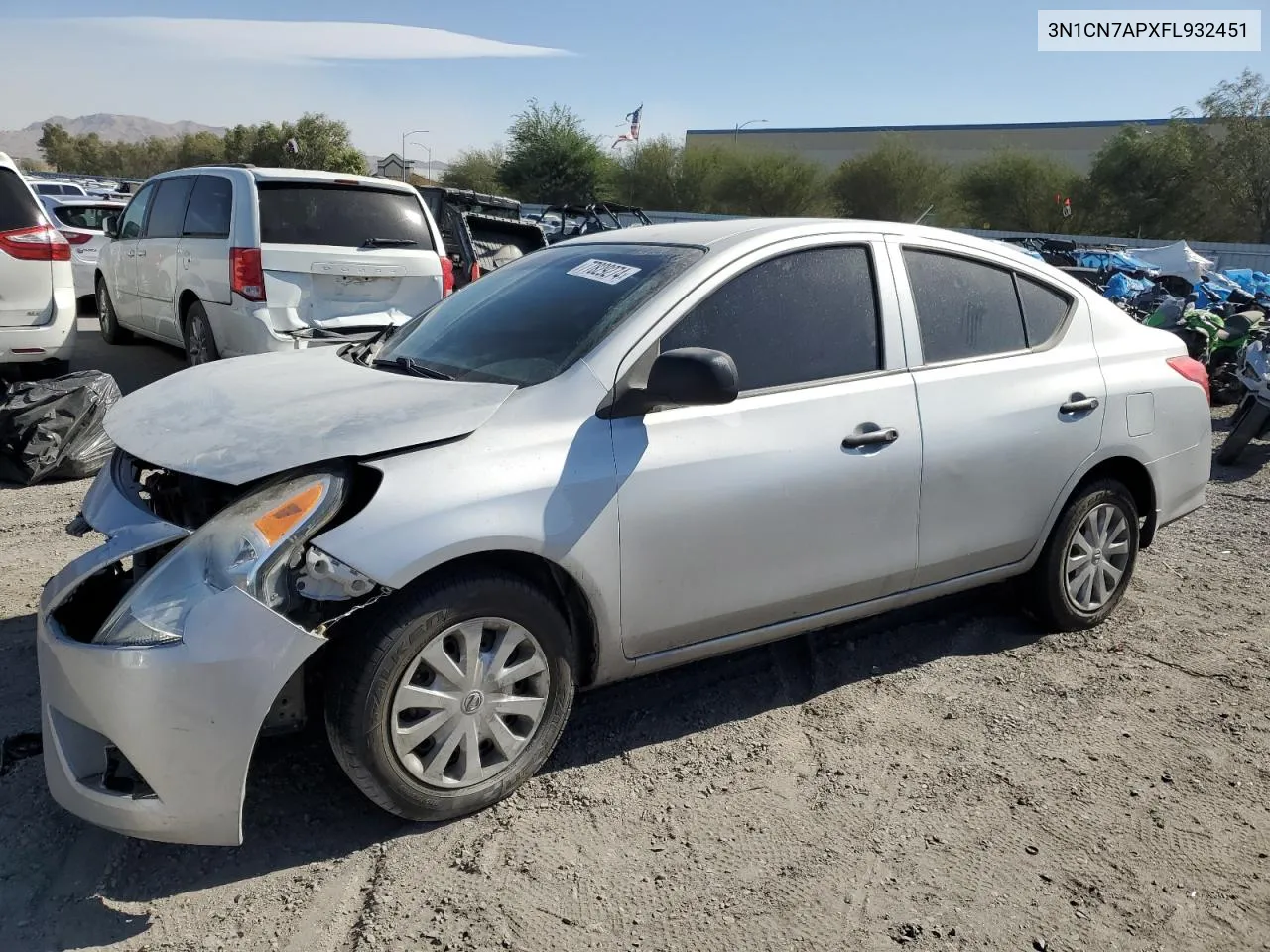 3N1CN7APXFL932451 2015 Nissan Versa S