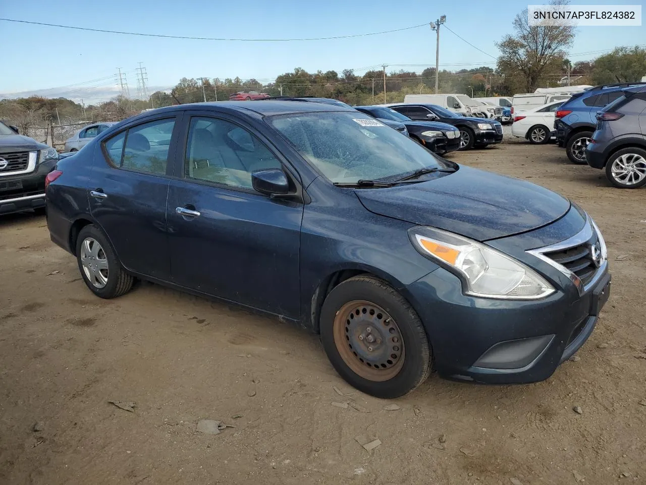 2015 Nissan Versa S VIN: 3N1CN7AP3FL824382 Lot: 78282894