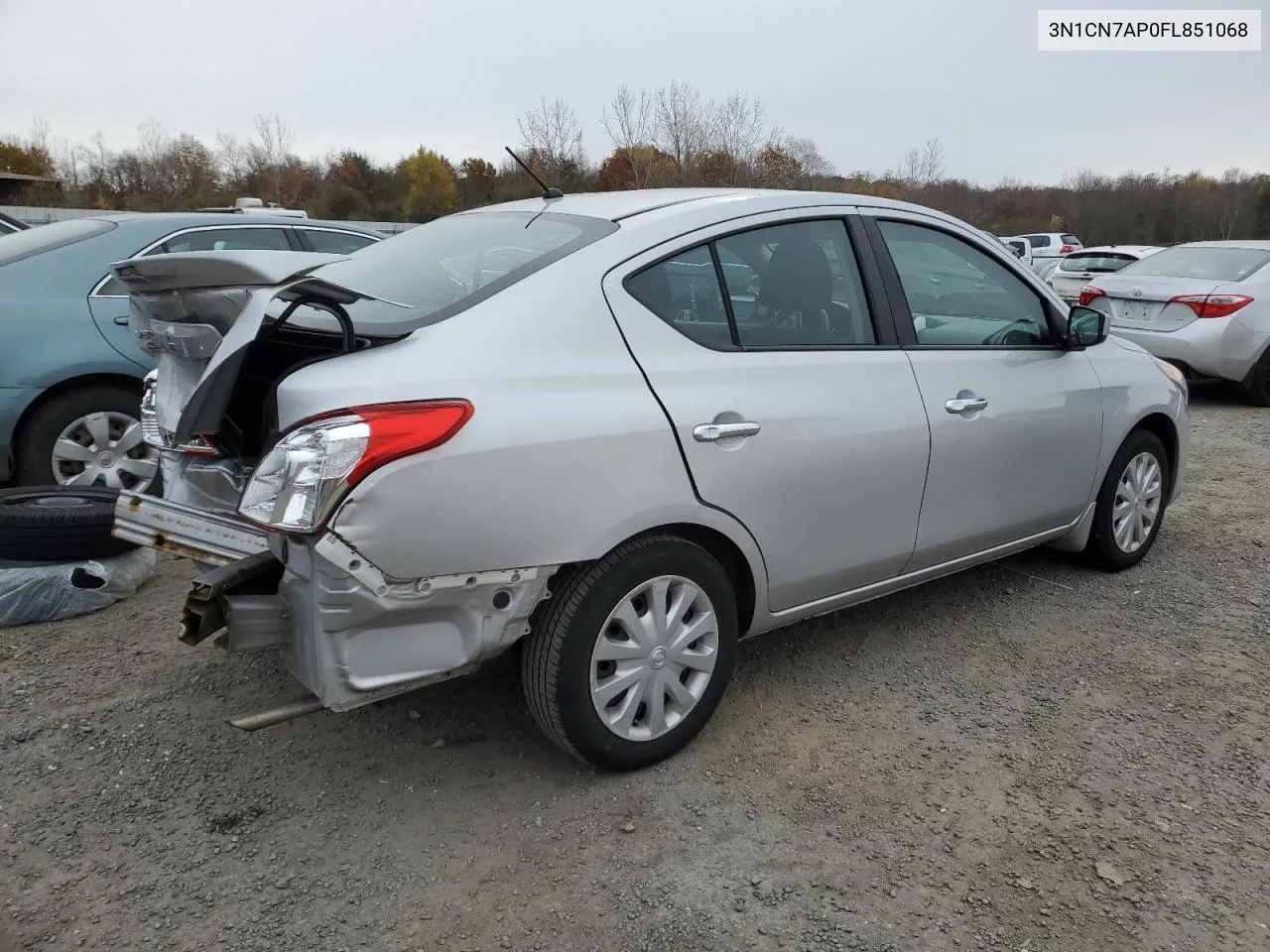 2015 Nissan Versa S VIN: 3N1CN7AP0FL851068 Lot: 78521424