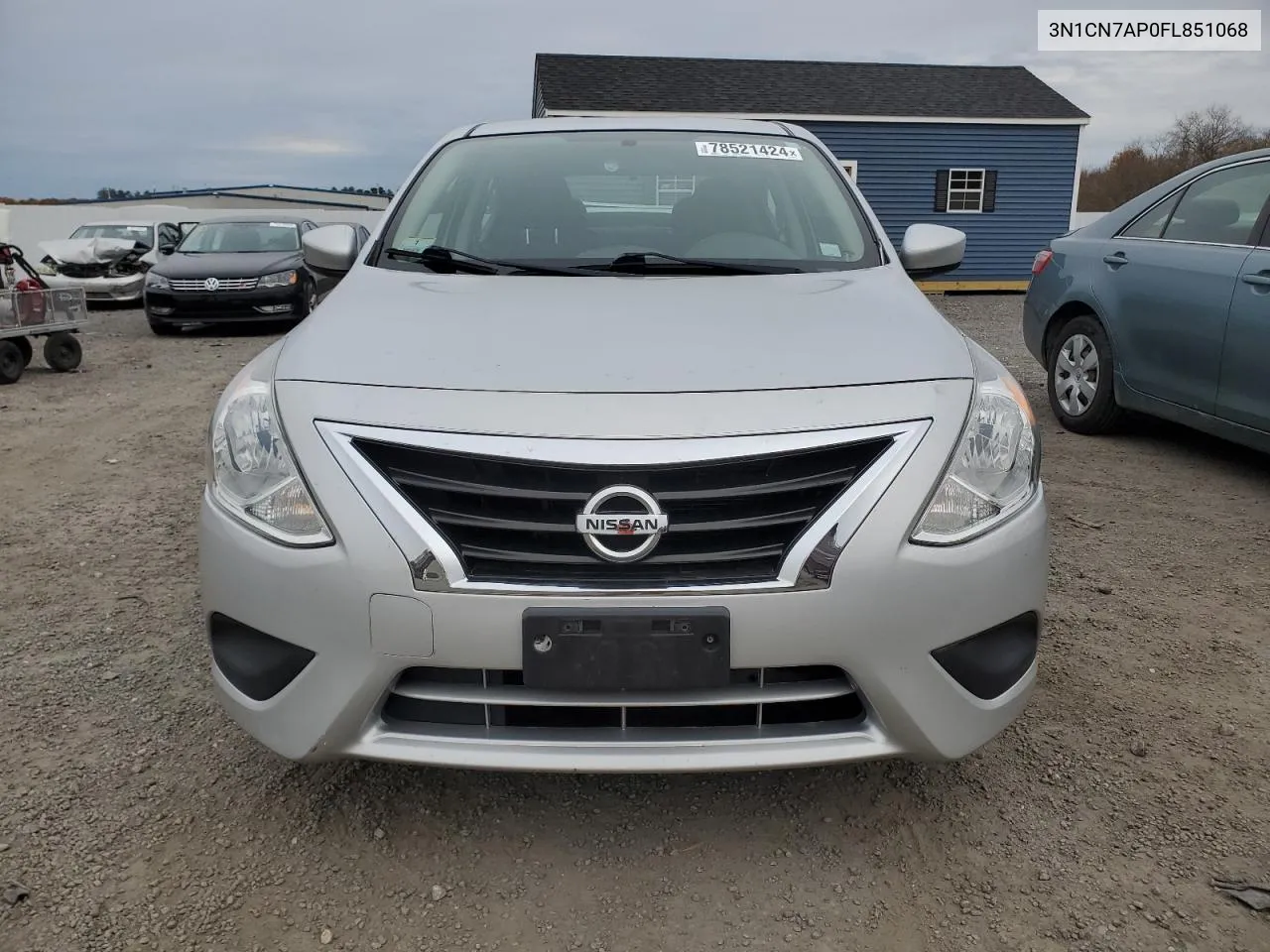 2015 Nissan Versa S VIN: 3N1CN7AP0FL851068 Lot: 78521424