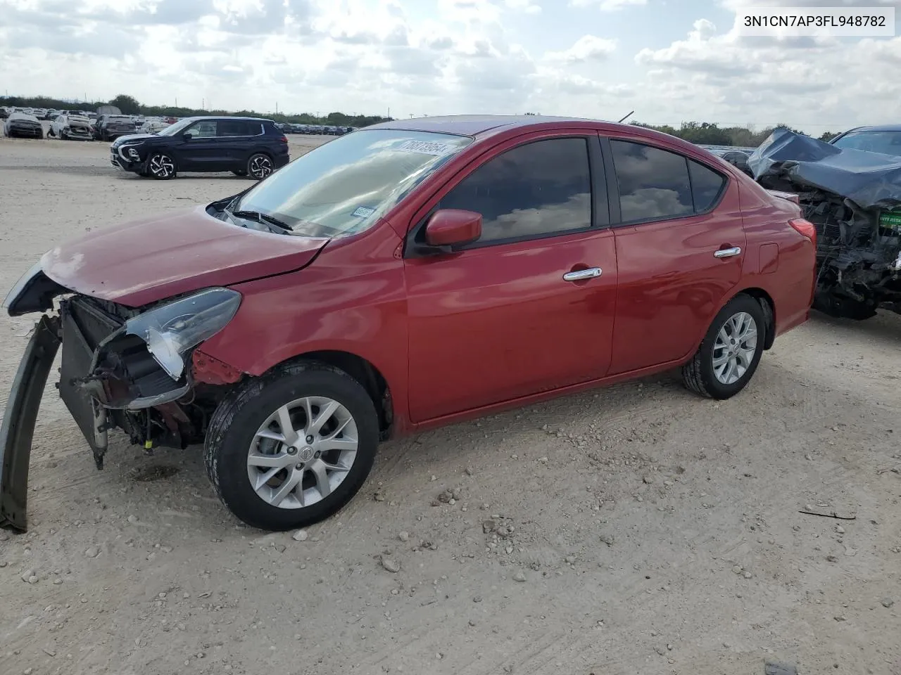 2015 Nissan Versa S VIN: 3N1CN7AP3FL948782 Lot: 78873954