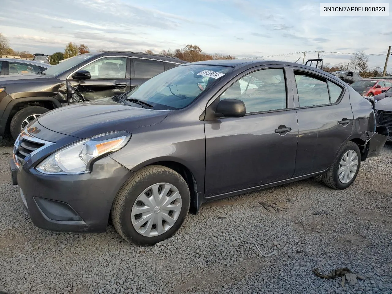 2015 Nissan Versa S VIN: 3N1CN7AP0FL860823 Lot: 79158514