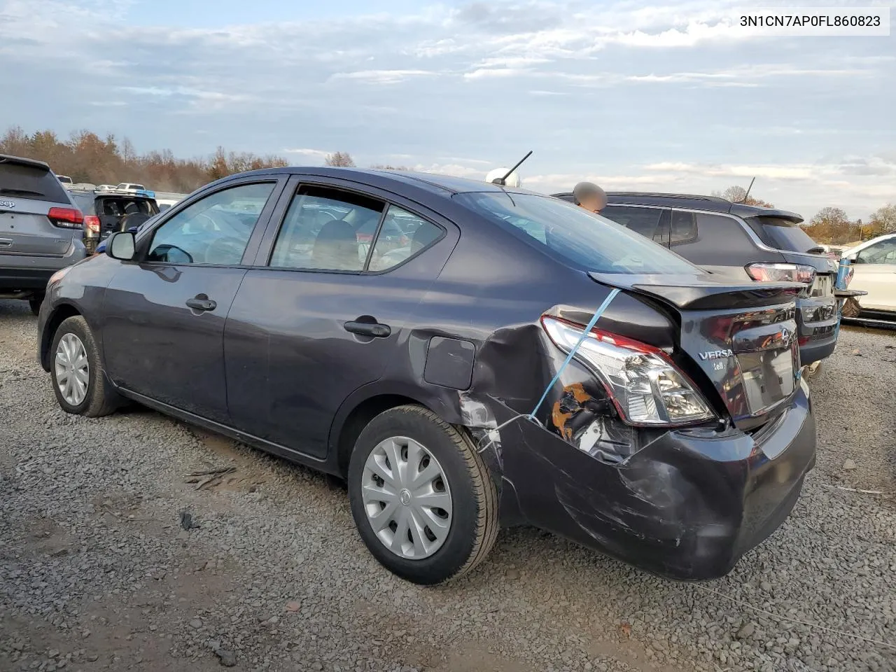 2015 Nissan Versa S VIN: 3N1CN7AP0FL860823 Lot: 79158514