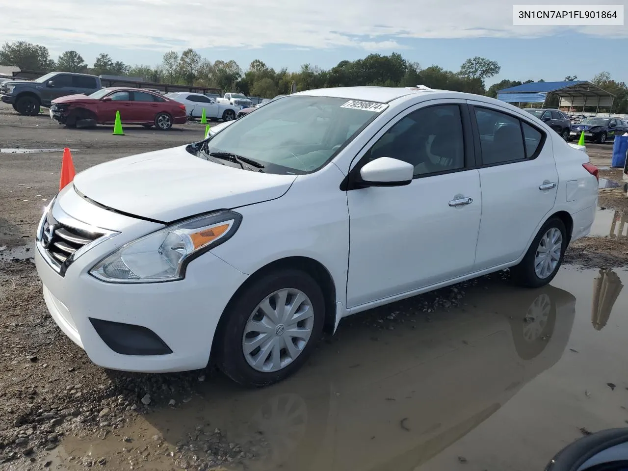 2015 Nissan Versa S VIN: 3N1CN7AP1FL901864 Lot: 79298874