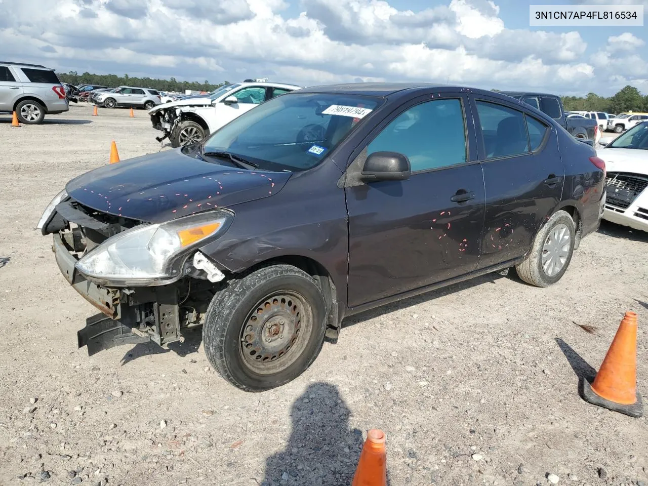 2015 Nissan Versa S VIN: 3N1CN7AP4FL816534 Lot: 79819794