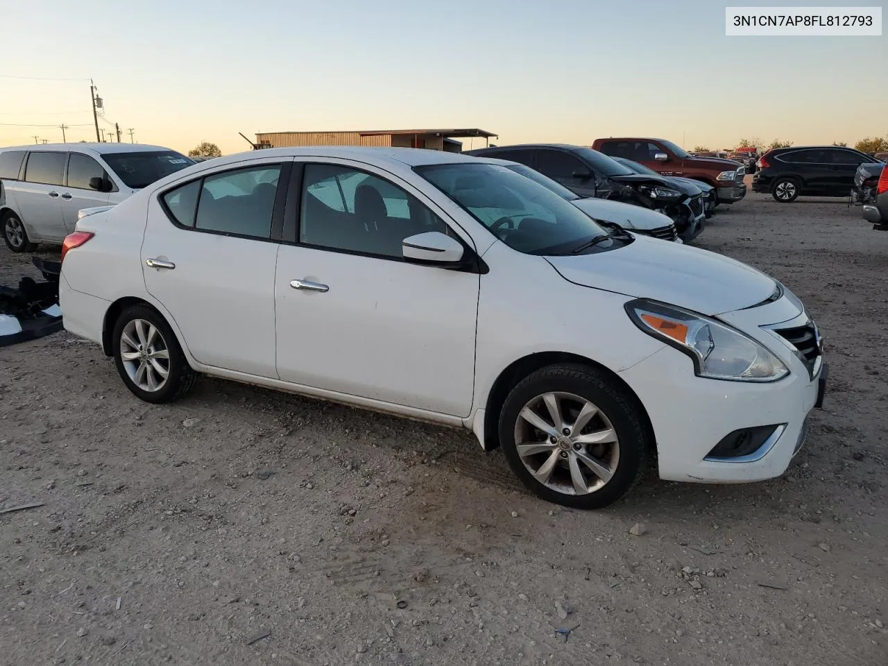 2015 Nissan Versa S VIN: 3N1CN7AP8FL812793 Lot: 80124174