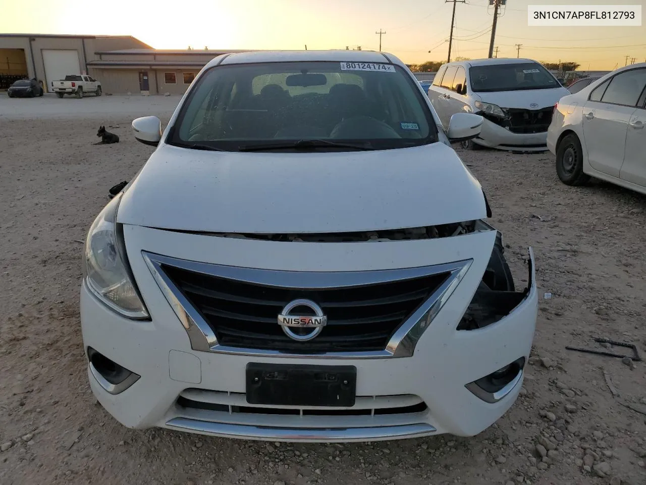 2015 Nissan Versa S VIN: 3N1CN7AP8FL812793 Lot: 80124174