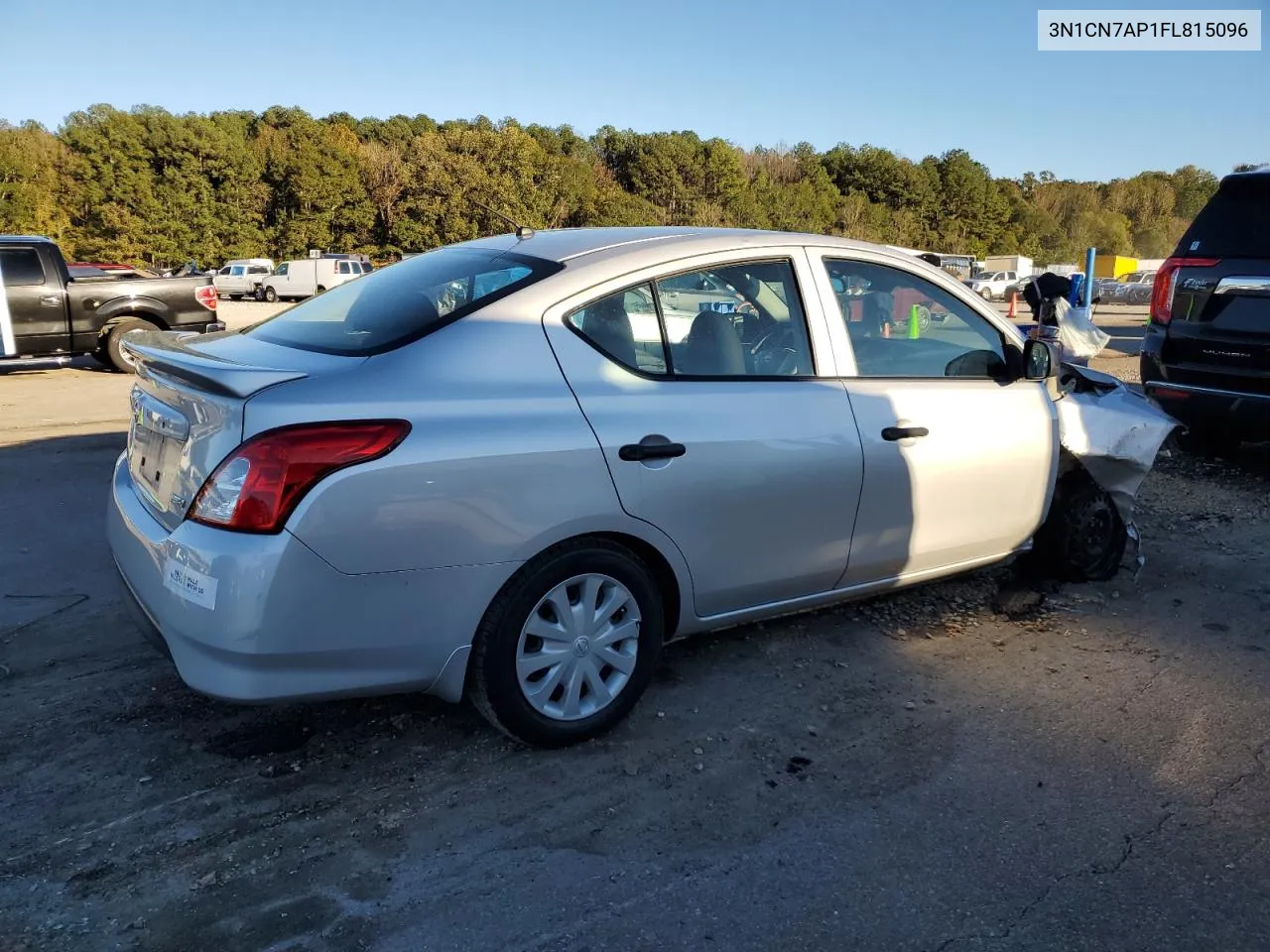 2015 Nissan Versa S VIN: 3N1CN7AP1FL815096 Lot: 81043624