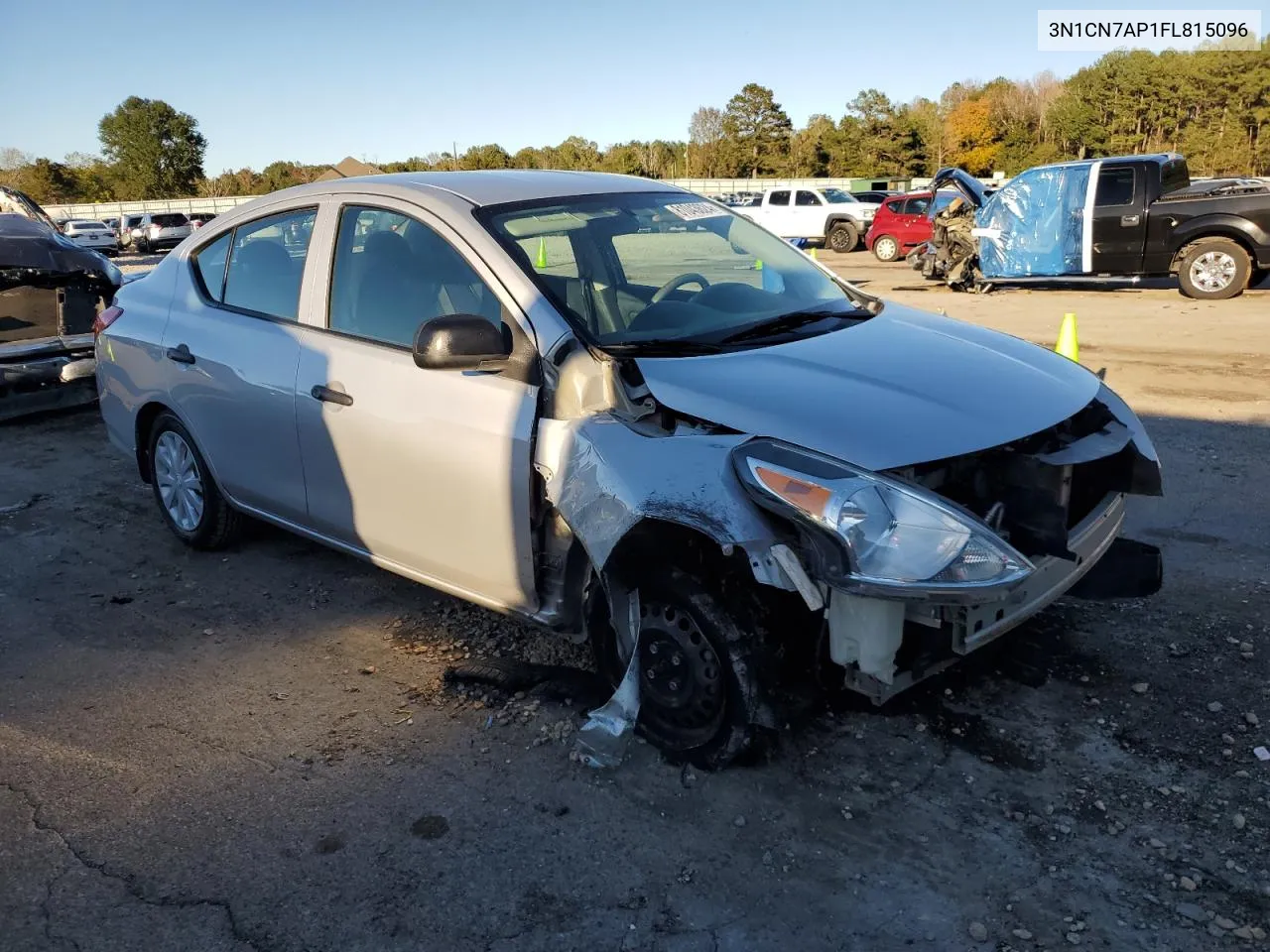 2015 Nissan Versa S VIN: 3N1CN7AP1FL815096 Lot: 81043624