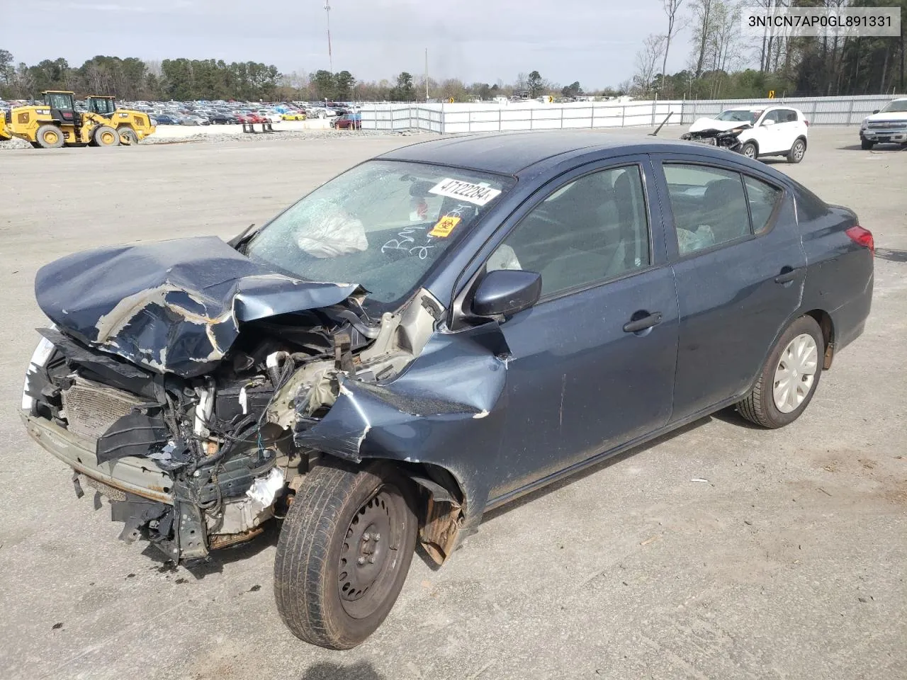 2016 Nissan Versa S VIN: 3N1CN7AP0GL891331 Lot: 47122284